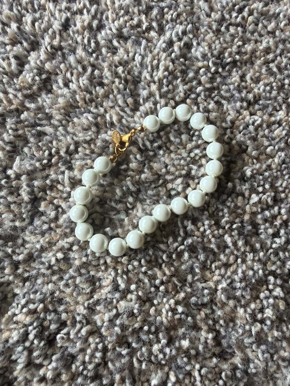 Winard Vintage Faux Pearl Bracelet with 14K Gold Filled Clasp